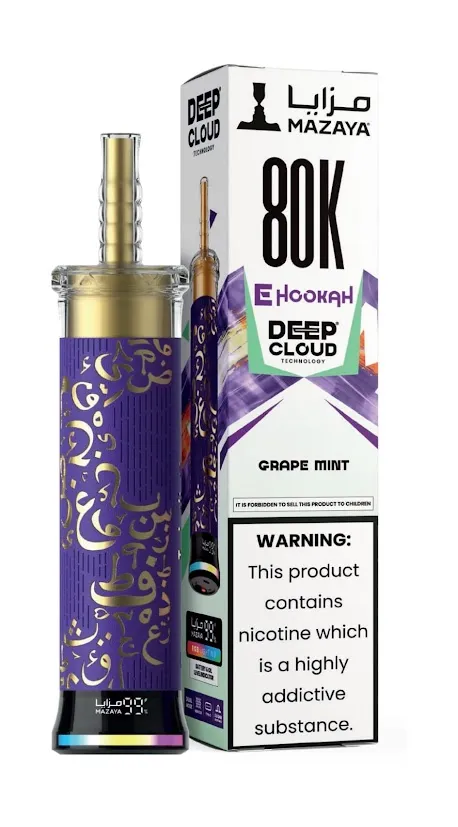 MAZAYA E-Hookah Grape Mint 80kPuffs - Image 2